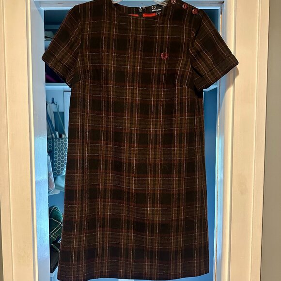 Fred Perry Wool Plaid Dress - Picture 1 of 6